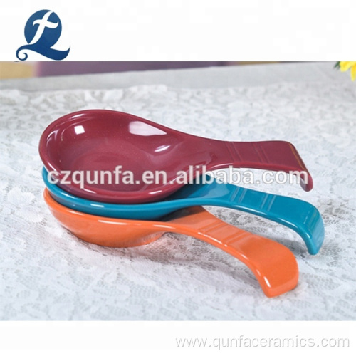 Custom Colorful Ceramic Soup Spoon For Kids